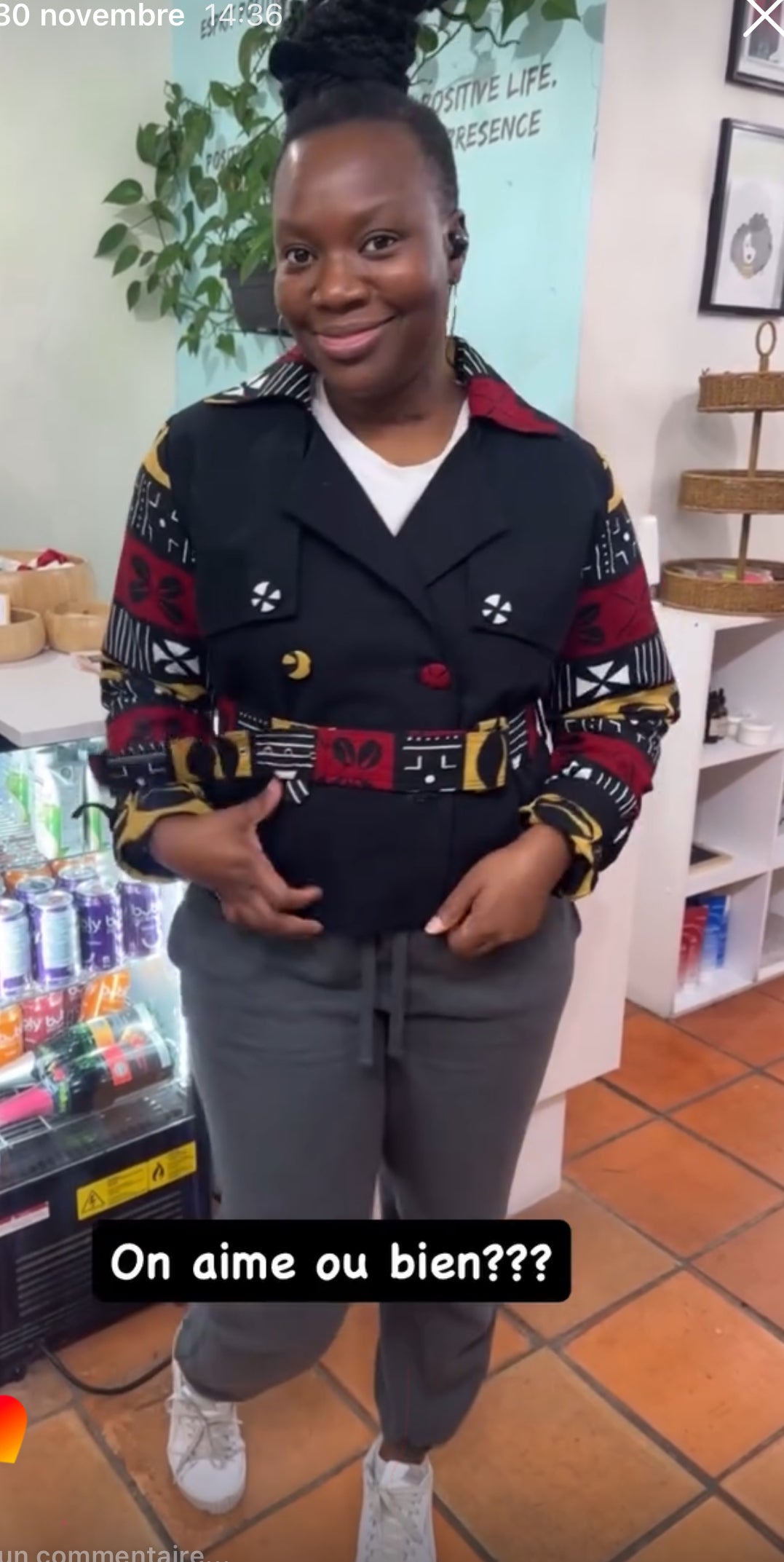 African Fabric Trench Coat