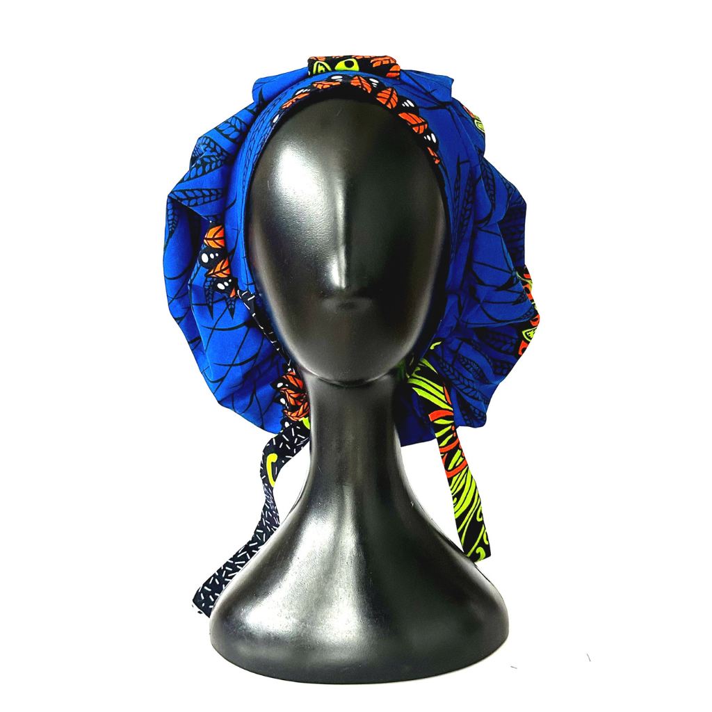 OFOUROU Bonnet Bouffant en Tissu Africain et doublé en Satin - Makokou