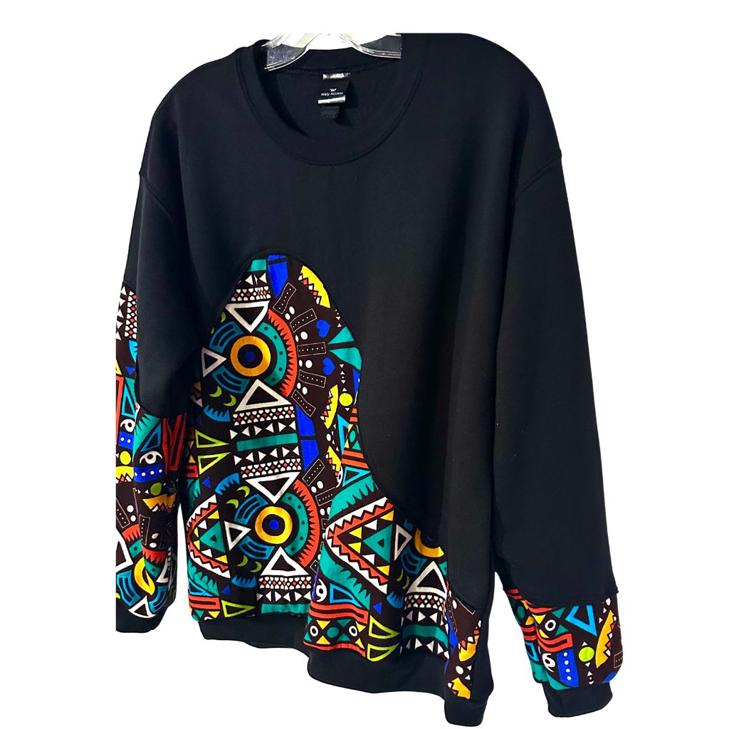 ACCRA African Print Hoodie Sweatshirt