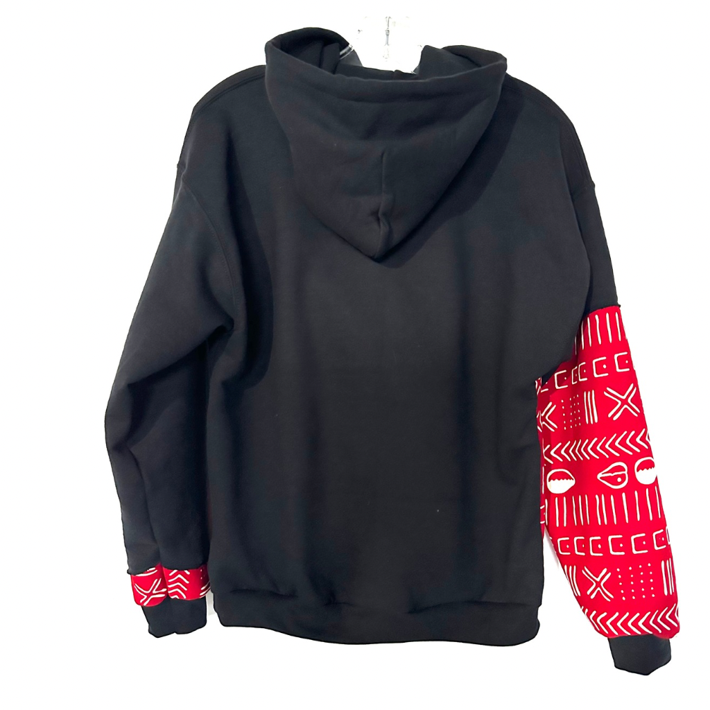 Sweat à capuche, Pullover, Coton ouaté en wax, BAMAKO