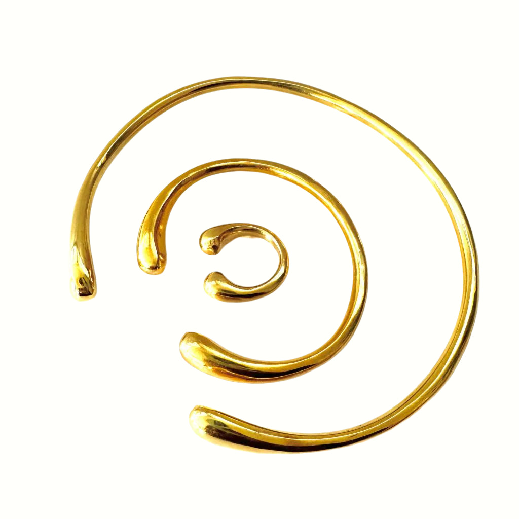MOUELE Magnificent 2-piece Necklace and ring brass set