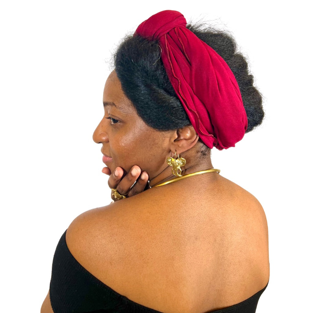 ORETY Jersey headwrap - Burgundy