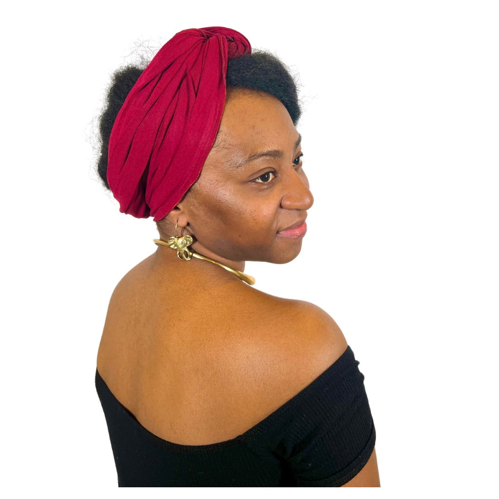 ORETY Jersey headwrap - Burgundy