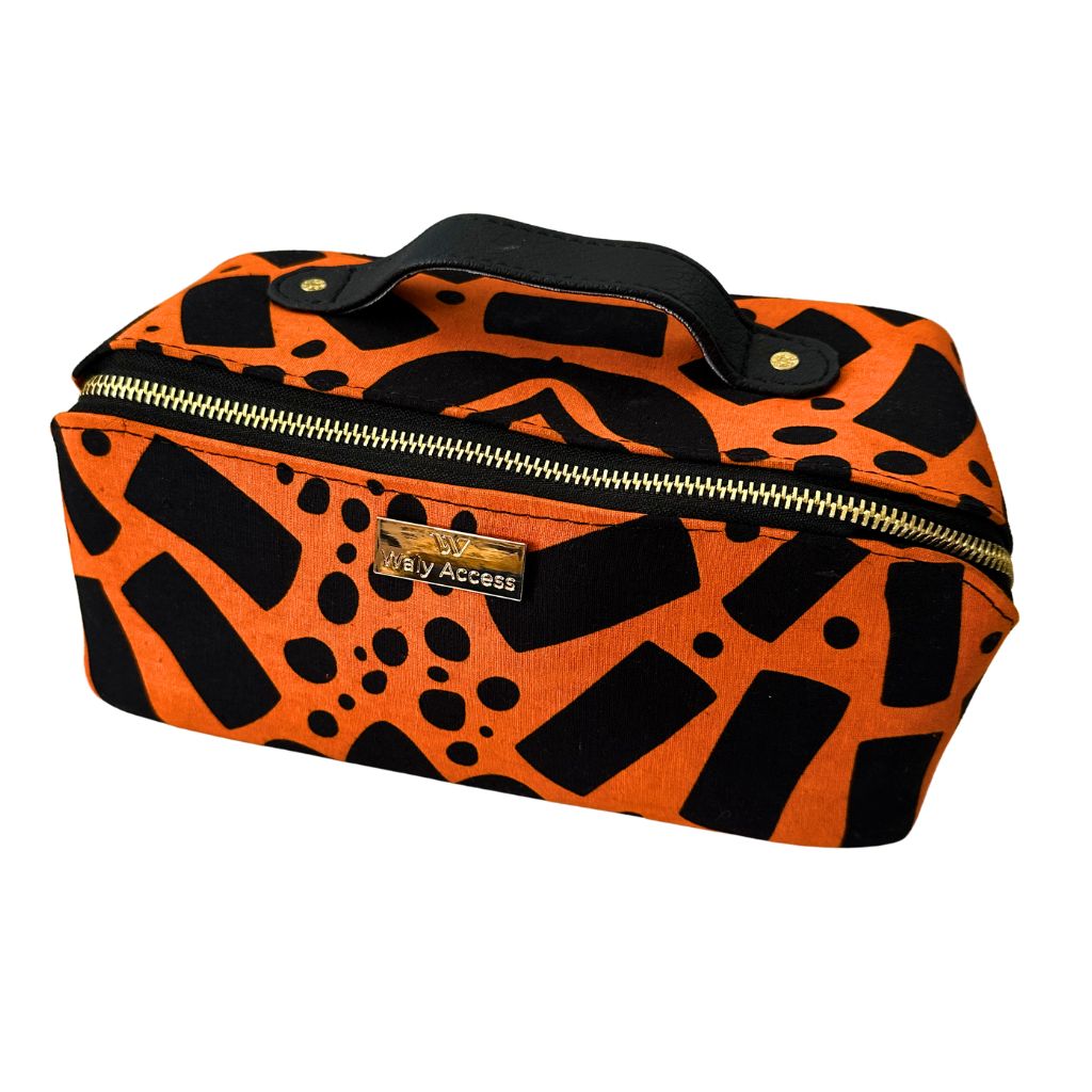 Trousse de toilette carrée en wax INIVA