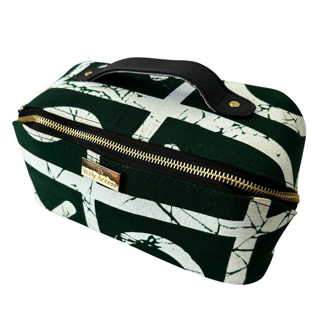 Trousse de toilette carrée en wax INIVA