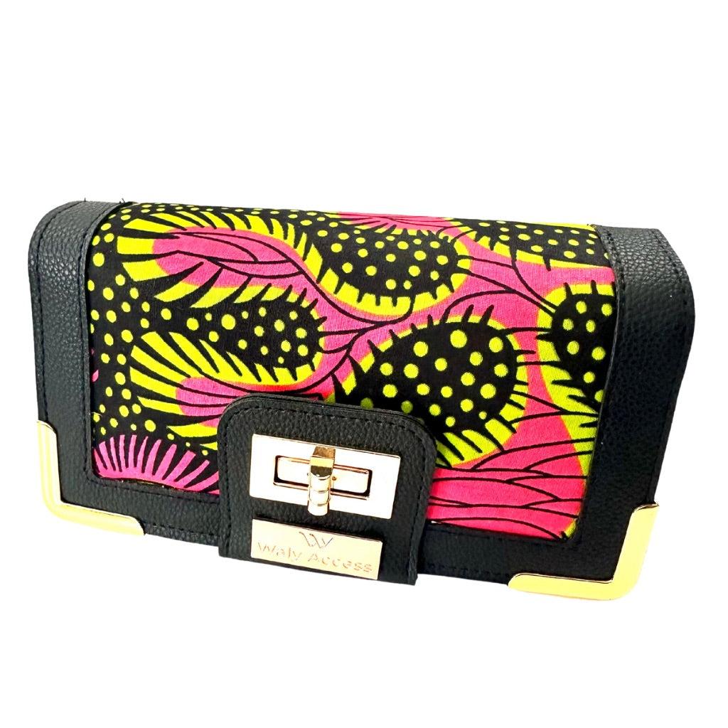 NYANTO Wax and Imitation Leather Wallet Bag - Tari pattern