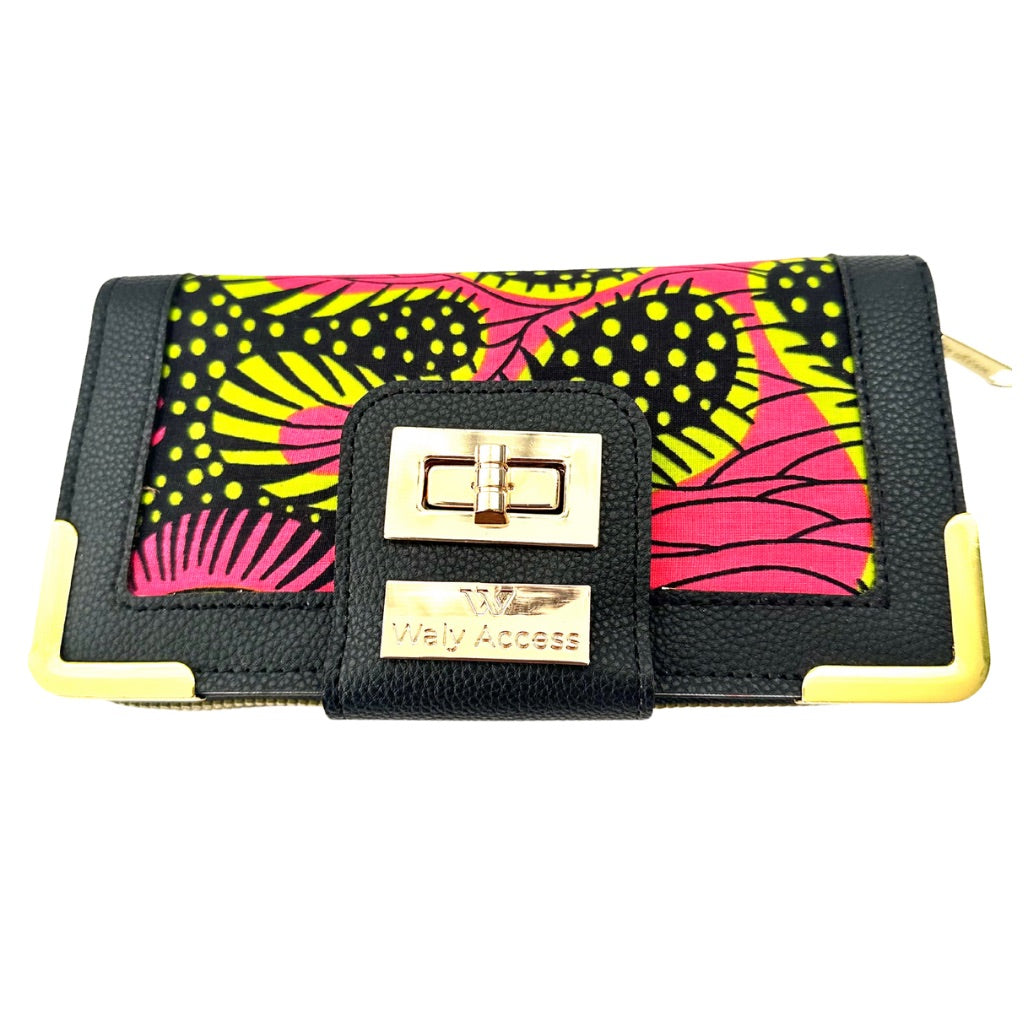 NYANTO Wax and Imitation Leather Wallet Bag - Tari pattern