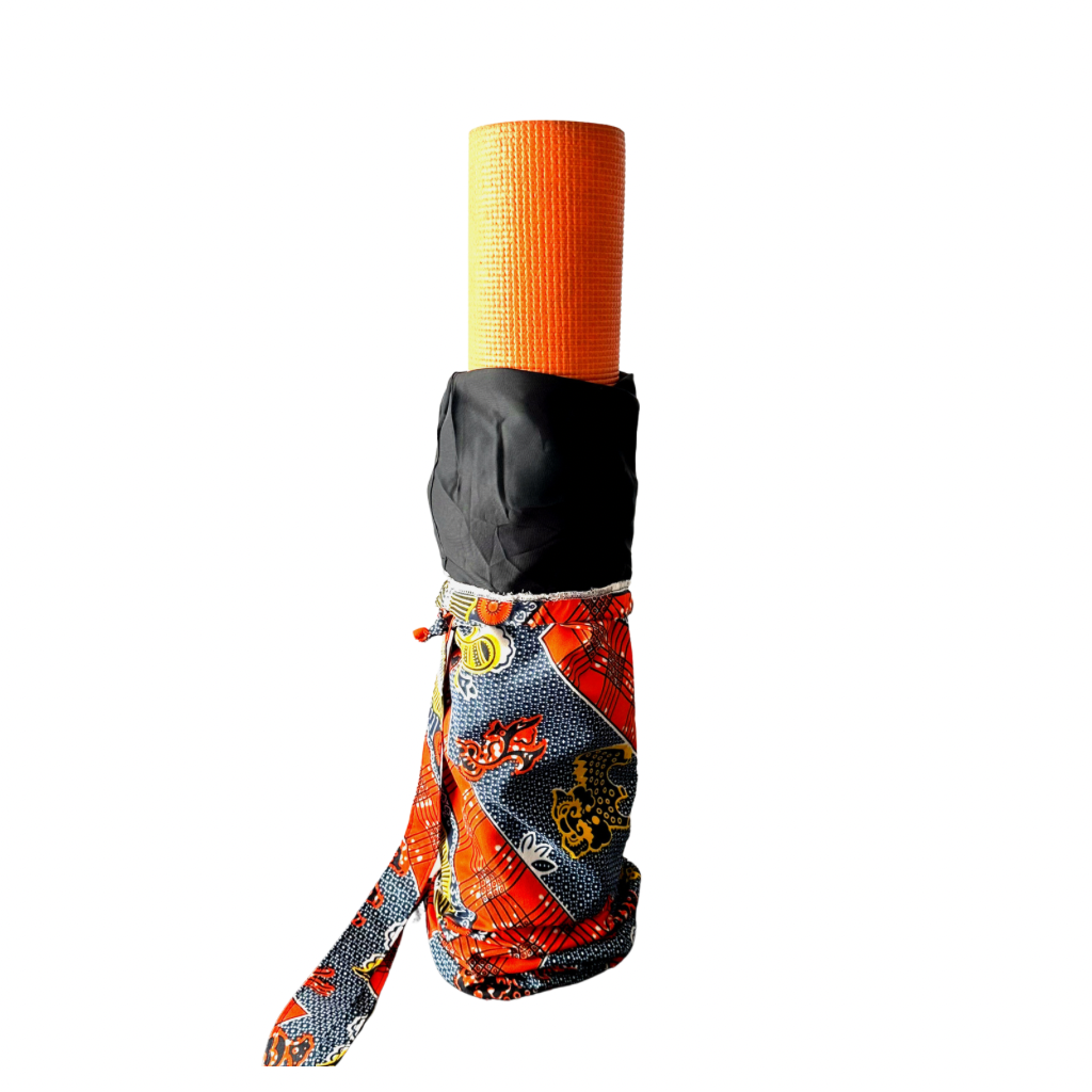 NDARI Africa Fabric Yoga Mat bag - Orange