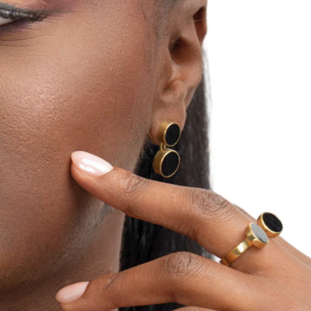 Magnifique ensemble de 4 pièces, Collier, bracelet, boucles d'oreille et bague.