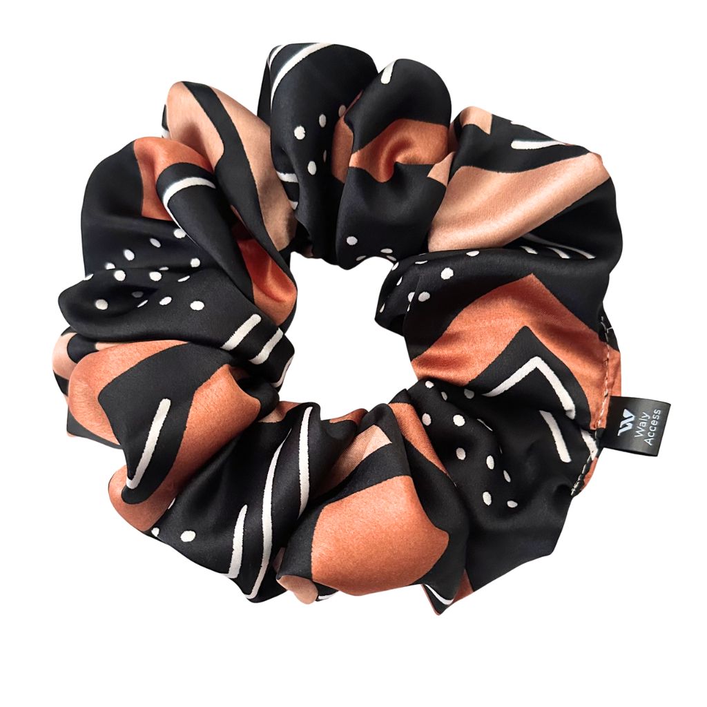Large Satin Hair Scrunchie - Bogolan