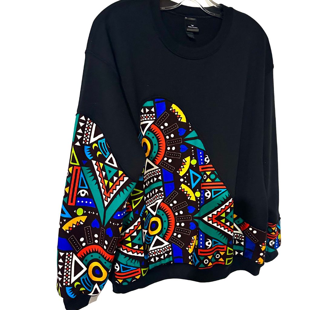 ACCRA African Print Hoodie Sweatshirt