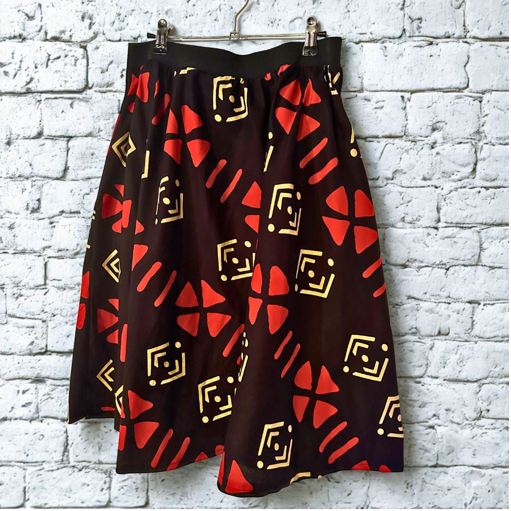 Otsaba Bogolan Jupe midi en tissu africain 