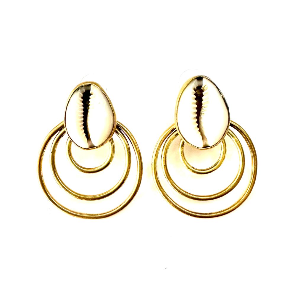 MPIREWA Magnificent 2-piece Earrings and Ring brass Set