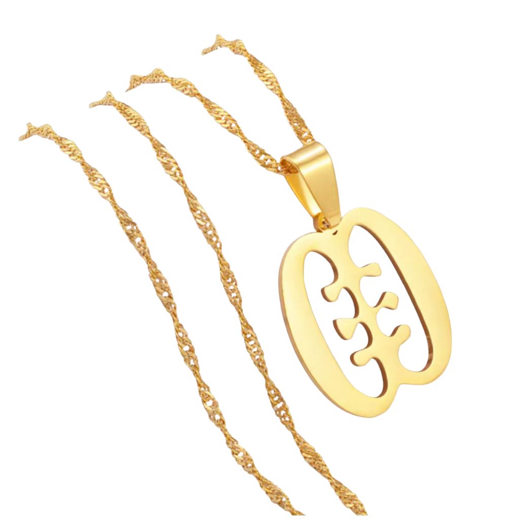 ESE NE TEKREMA Necklace – Adinkra Symbol in Stainless Steel