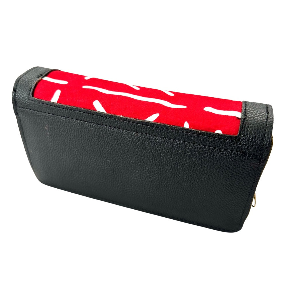 NYANTO Wax and Imitation Leather Wallet Bag - Nah pattern