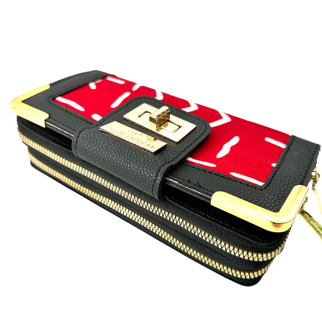 NYANTO Wax and Imitation Leather Wallet Bag - Nah pattern