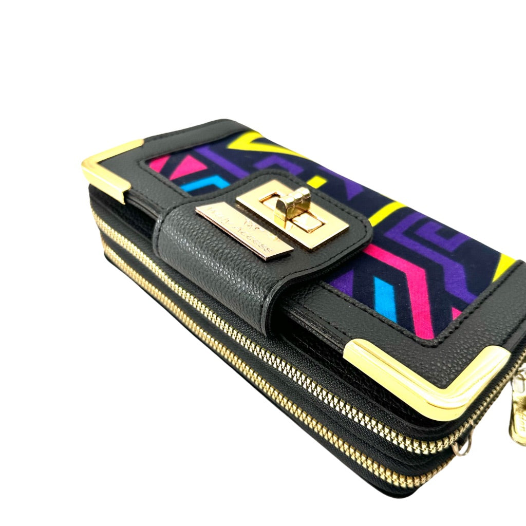 NYANTO Wax and Imitation Leather Wallet Bag - Tsami pattern