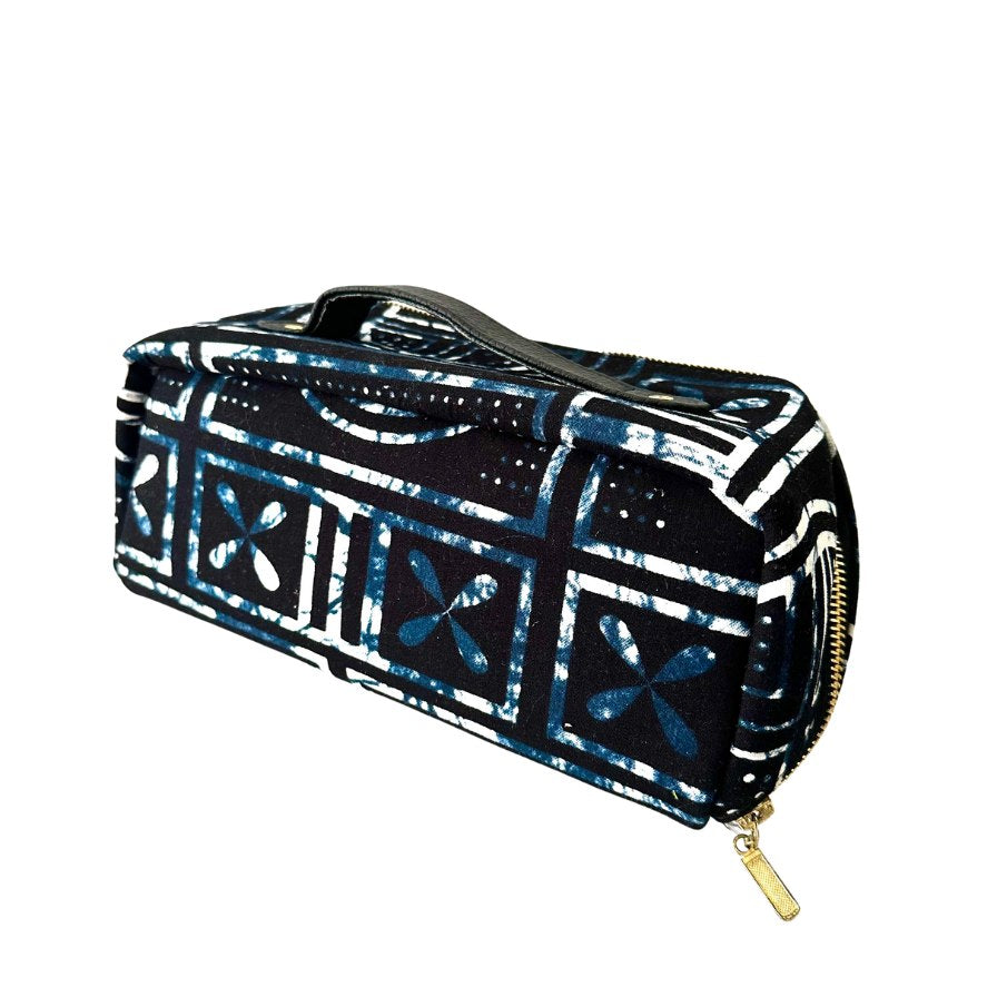 INIVA Square Waxprint Toiletry Bag – Travel Edition - Gray