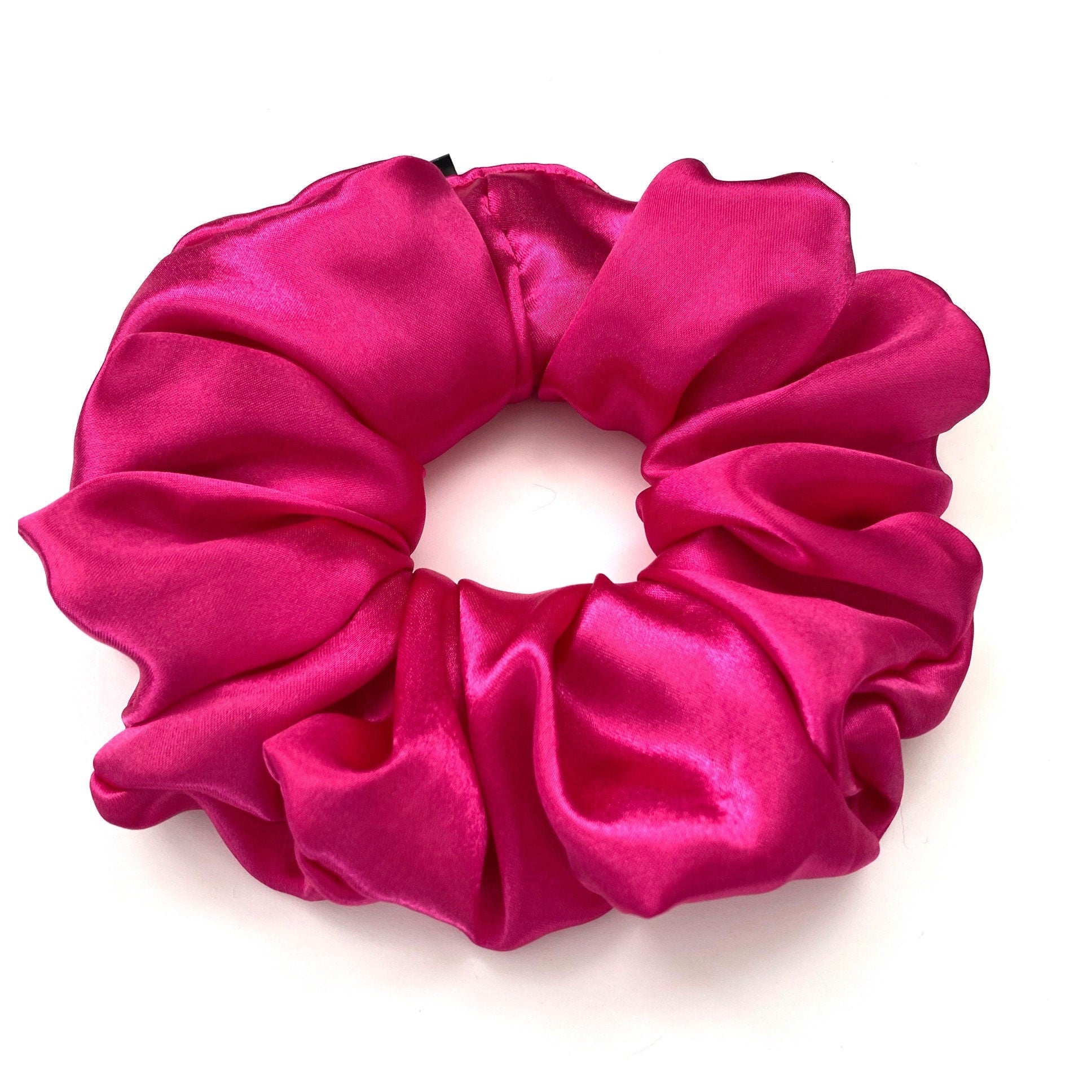 XL- Extra Large Oversized Satin Hair Scrunchie - Pink