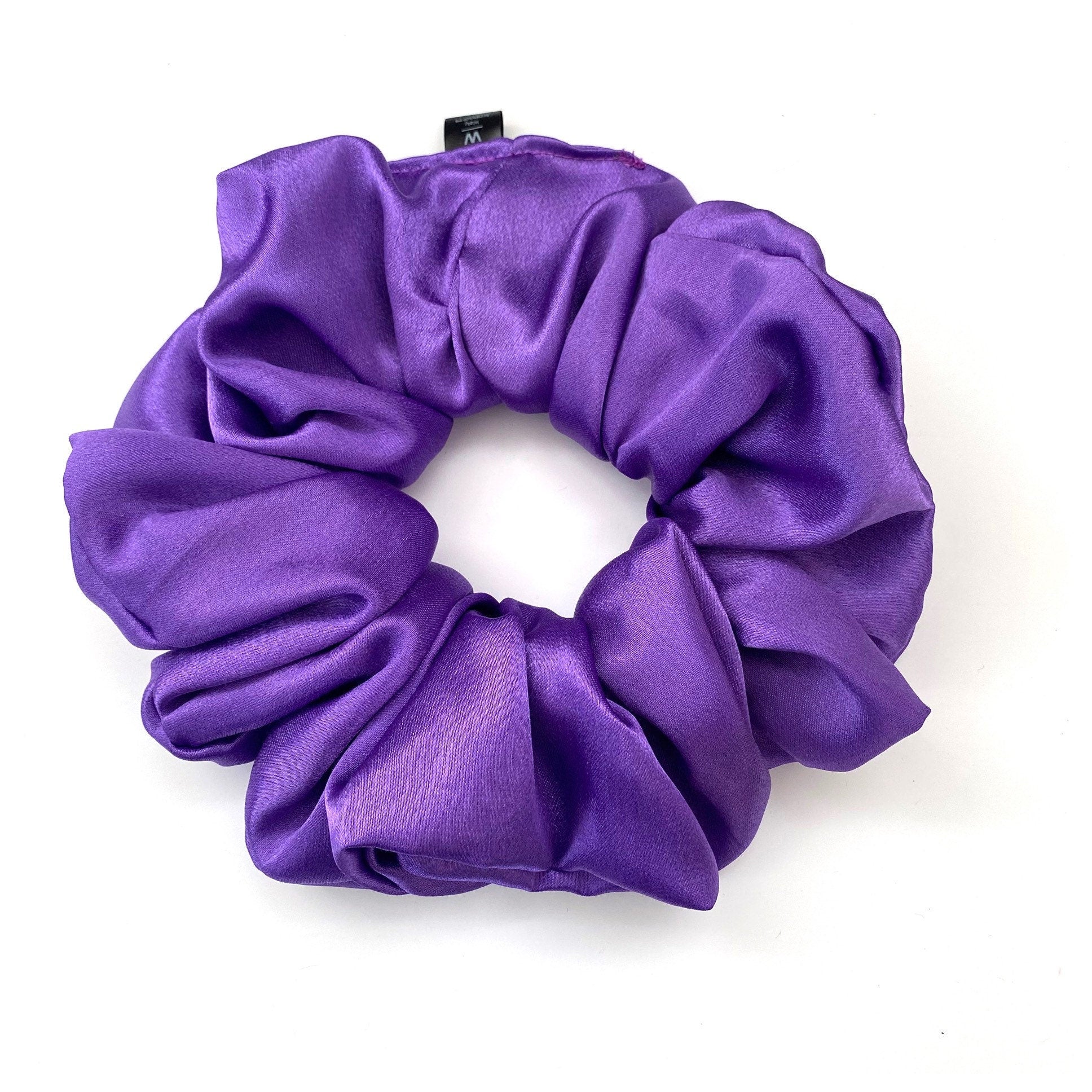 XL- Extra Large Oversized Satin Hair Scrunchie - Purple